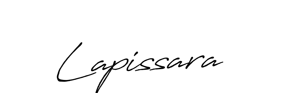 You should practise on your own different ways (Antro_Vectra_Bolder) to write your name (Lapissara) in signature. don't let someone else do it for you. Lapissara signature style 7 images and pictures png