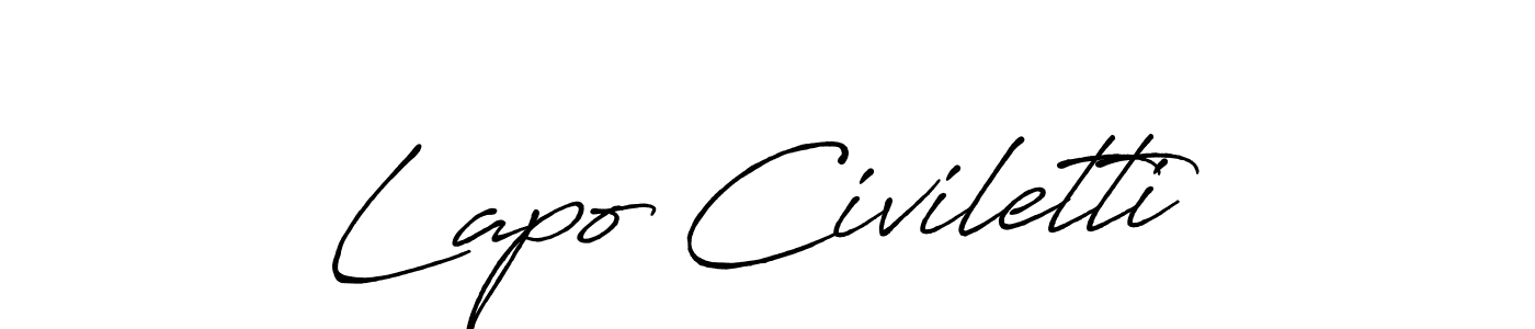 Make a short Lapo Civiletti signature style. Manage your documents anywhere anytime using Antro_Vectra_Bolder. Create and add eSignatures, submit forms, share and send files easily. Lapo Civiletti signature style 7 images and pictures png