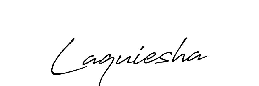 Make a beautiful signature design for name Laquiesha. With this signature (Antro_Vectra_Bolder) style, you can create a handwritten signature for free. Laquiesha signature style 7 images and pictures png