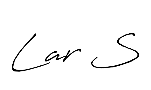 Use a signature maker to create a handwritten signature online. With this signature software, you can design (Antro_Vectra_Bolder) your own signature for name Lar S. Lar S signature style 7 images and pictures png