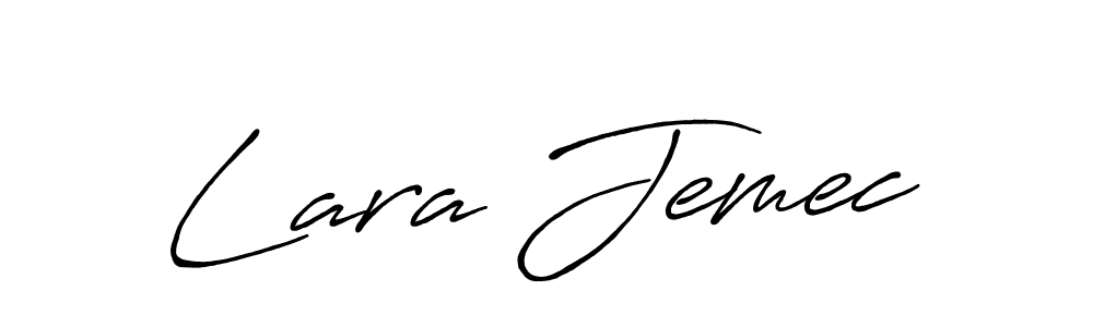 Also You can easily find your signature by using the search form. We will create Lara Jemec name handwritten signature images for you free of cost using Antro_Vectra_Bolder sign style. Lara Jemec signature style 7 images and pictures png