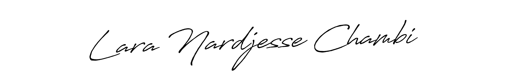 You can use this online signature creator to create a handwritten signature for the name Lara Nardjesse Chambi. This is the best online autograph maker. Lara Nardjesse Chambi signature style 7 images and pictures png