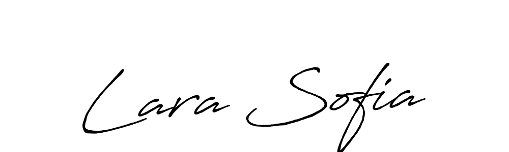 Lara Sofia stylish signature style. Best Handwritten Sign (Antro_Vectra_Bolder) for my name. Handwritten Signature Collection Ideas for my name Lara Sofia. Lara Sofia signature style 7 images and pictures png