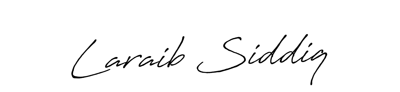You should practise on your own different ways (Antro_Vectra_Bolder) to write your name (Laraib Siddiq) in signature. don't let someone else do it for you. Laraib Siddiq signature style 7 images and pictures png
