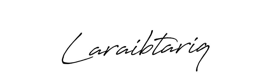 Use a signature maker to create a handwritten signature online. With this signature software, you can design (Antro_Vectra_Bolder) your own signature for name Laraibtariq. Laraibtariq signature style 7 images and pictures png