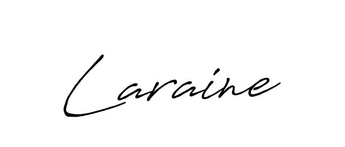 Make a beautiful signature design for name Laraine. With this signature (Antro_Vectra_Bolder) style, you can create a handwritten signature for free. Laraine signature style 7 images and pictures png