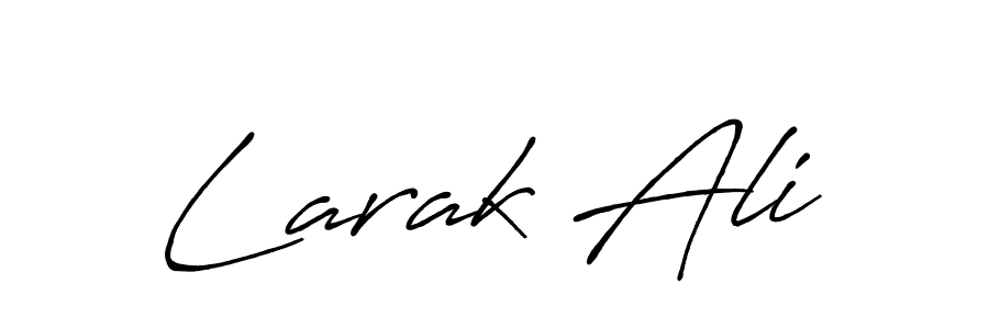 The best way (Antro_Vectra_Bolder) to make a short signature is to pick only two or three words in your name. The name Larak Ali include a total of six letters. For converting this name. Larak Ali signature style 7 images and pictures png