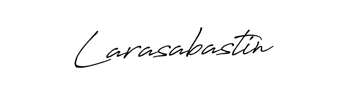 How to make Larasabastin name signature. Use Antro_Vectra_Bolder style for creating short signs online. This is the latest handwritten sign. Larasabastin signature style 7 images and pictures png