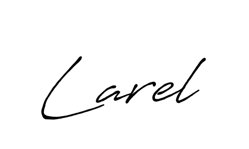 Use a signature maker to create a handwritten signature online. With this signature software, you can design (Antro_Vectra_Bolder) your own signature for name Larel. Larel signature style 7 images and pictures png