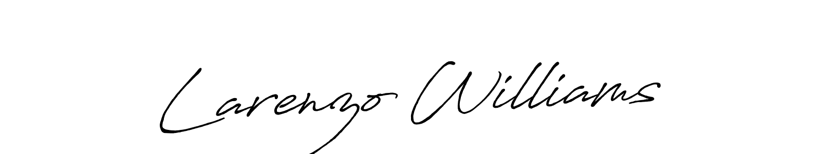 if you are searching for the best signature style for your name Larenzo Williams. so please give up your signature search. here we have designed multiple signature styles  using Antro_Vectra_Bolder. Larenzo Williams signature style 7 images and pictures png