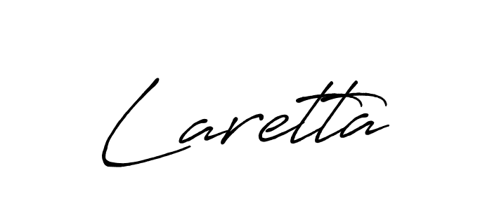 Design your own signature with our free online signature maker. With this signature software, you can create a handwritten (Antro_Vectra_Bolder) signature for name Laretta. Laretta signature style 7 images and pictures png