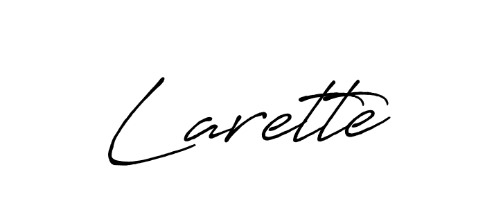 Create a beautiful signature design for name Larette. With this signature (Antro_Vectra_Bolder) fonts, you can make a handwritten signature for free. Larette signature style 7 images and pictures png