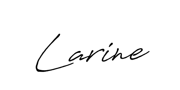 The best way (Antro_Vectra_Bolder) to make a short signature is to pick only two or three words in your name. The name Larine include a total of six letters. For converting this name. Larine signature style 7 images and pictures png