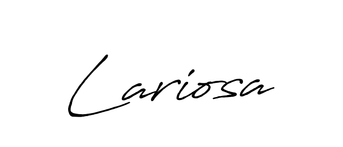 How to make Lariosa name signature. Use Antro_Vectra_Bolder style for creating short signs online. This is the latest handwritten sign. Lariosa signature style 7 images and pictures png