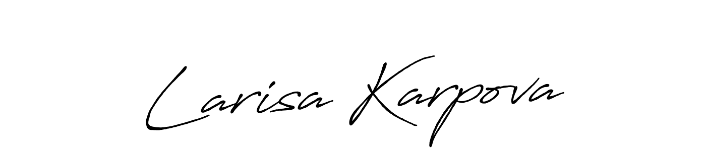 It looks lik you need a new signature style for name Larisa Karpova. Design unique handwritten (Antro_Vectra_Bolder) signature with our free signature maker in just a few clicks. Larisa Karpova signature style 7 images and pictures png