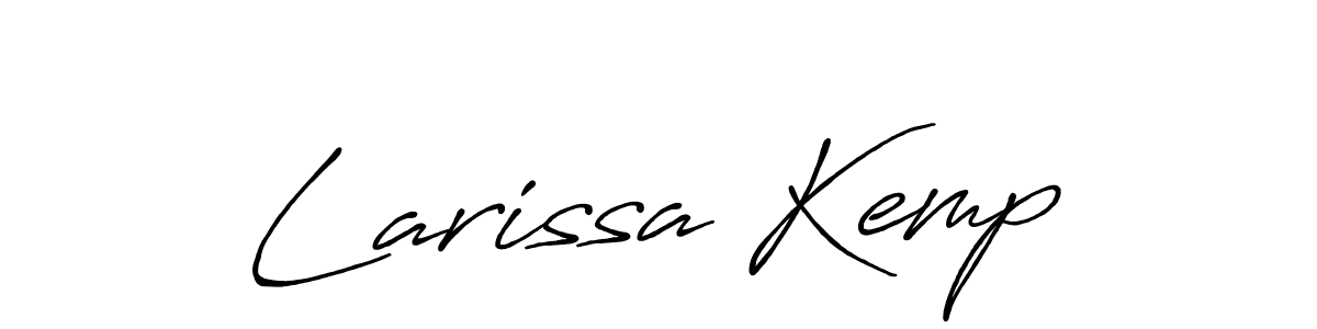 Use a signature maker to create a handwritten signature online. With this signature software, you can design (Antro_Vectra_Bolder) your own signature for name Larissa Kemp. Larissa Kemp signature style 7 images and pictures png