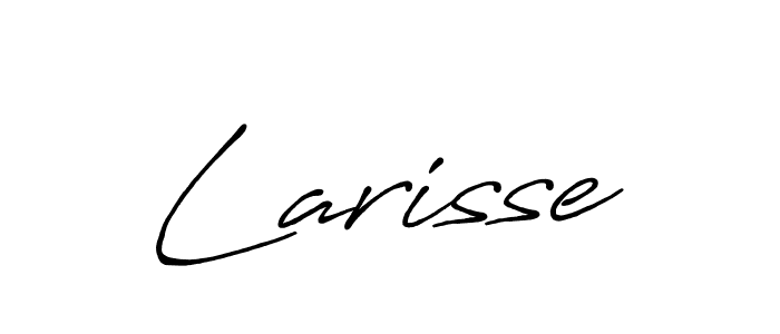 You should practise on your own different ways (Antro_Vectra_Bolder) to write your name (Larisse) in signature. don't let someone else do it for you. Larisse signature style 7 images and pictures png