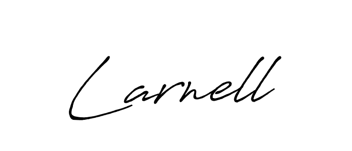 Use a signature maker to create a handwritten signature online. With this signature software, you can design (Antro_Vectra_Bolder) your own signature for name Larnell. Larnell signature style 7 images and pictures png