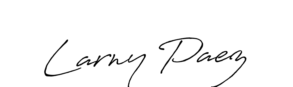 How to make Larny Paez signature? Antro_Vectra_Bolder is a professional autograph style. Create handwritten signature for Larny Paez name. Larny Paez signature style 7 images and pictures png