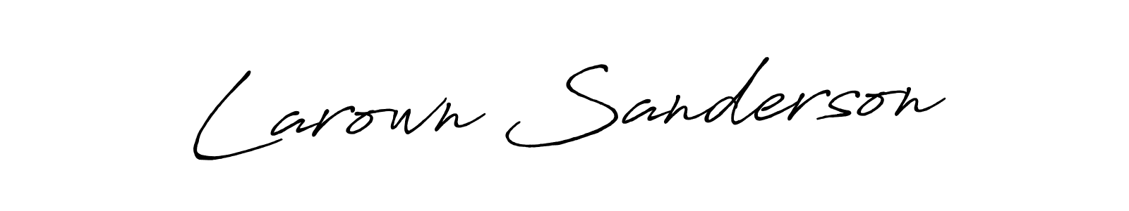 This is the best signature style for the Larown Sanderson name. Also you like these signature font (Antro_Vectra_Bolder). Mix name signature. Larown Sanderson signature style 7 images and pictures png