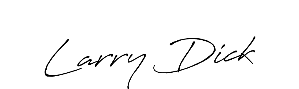 Antro_Vectra_Bolder is a professional signature style that is perfect for those who want to add a touch of class to their signature. It is also a great choice for those who want to make their signature more unique. Get Larry Dick name to fancy signature for free. Larry Dick signature style 7 images and pictures png