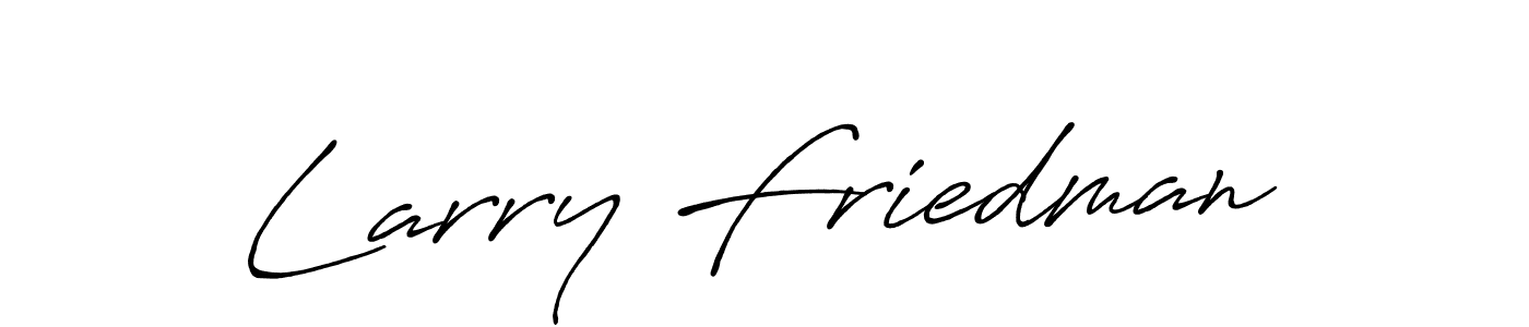 Design your own signature with our free online signature maker. With this signature software, you can create a handwritten (Antro_Vectra_Bolder) signature for name Larry Friedman. Larry Friedman signature style 7 images and pictures png