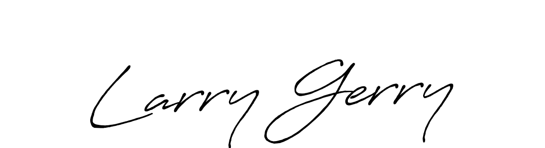 How to make Larry Gerry name signature. Use Antro_Vectra_Bolder style for creating short signs online. This is the latest handwritten sign. Larry Gerry signature style 7 images and pictures png