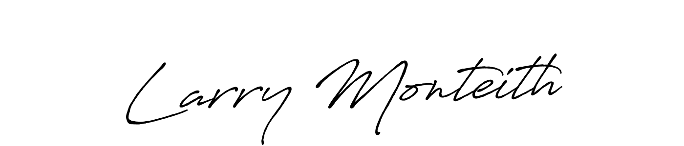 Similarly Antro_Vectra_Bolder is the best handwritten signature design. Signature creator online .You can use it as an online autograph creator for name Larry Monteith. Larry Monteith signature style 7 images and pictures png