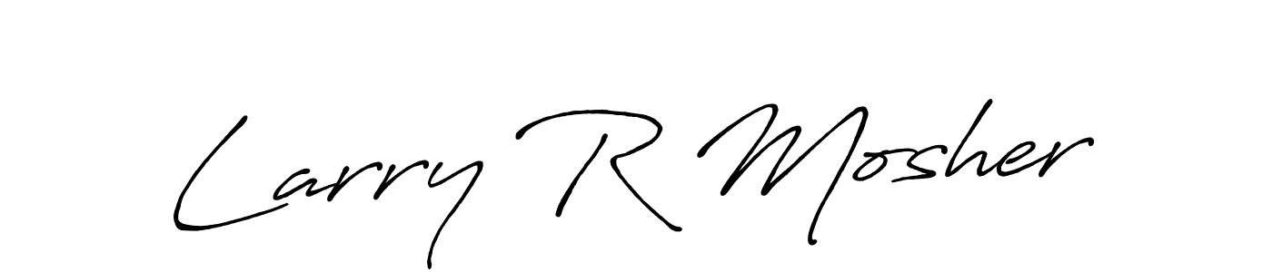 Design your own signature with our free online signature maker. With this signature software, you can create a handwritten (Antro_Vectra_Bolder) signature for name Larry R Mosher. Larry R Mosher signature style 7 images and pictures png