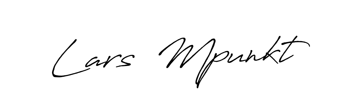 Create a beautiful signature design for name Lars  Mpunkt. With this signature (Antro_Vectra_Bolder) fonts, you can make a handwritten signature for free. Lars  Mpunkt signature style 7 images and pictures png