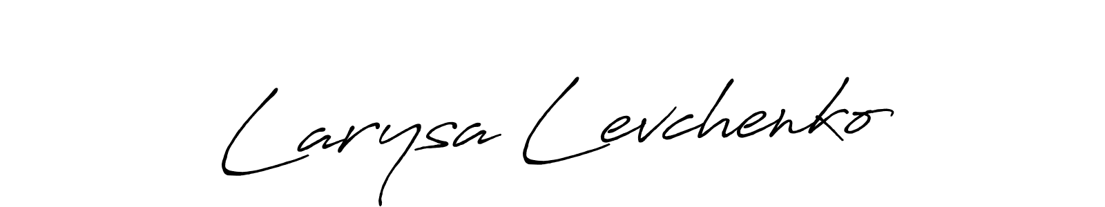 Create a beautiful signature design for name Larysa Levchenko. With this signature (Antro_Vectra_Bolder) fonts, you can make a handwritten signature for free. Larysa Levchenko signature style 7 images and pictures png