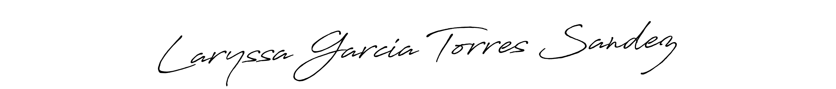 Also You can easily find your signature by using the search form. We will create Laryssa Garcia Torres Sandez name handwritten signature images for you free of cost using Antro_Vectra_Bolder sign style. Laryssa Garcia Torres Sandez signature style 7 images and pictures png