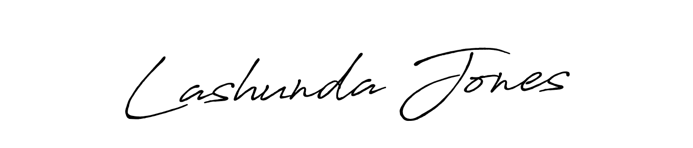 Design your own signature with our free online signature maker. With this signature software, you can create a handwritten (Antro_Vectra_Bolder) signature for name Lashunda Jones. Lashunda Jones signature style 7 images and pictures png