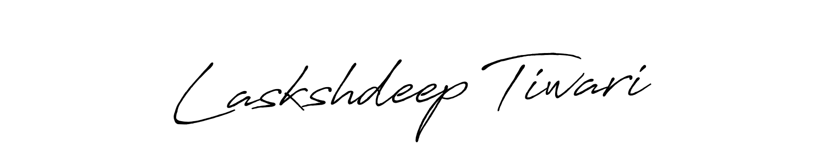 How to make Laskshdeep Tiwari name signature. Use Antro_Vectra_Bolder style for creating short signs online. This is the latest handwritten sign. Laskshdeep Tiwari signature style 7 images and pictures png