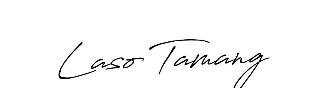 Create a beautiful signature design for name Laso Tamang. With this signature (Antro_Vectra_Bolder) fonts, you can make a handwritten signature for free. Laso Tamang signature style 7 images and pictures png