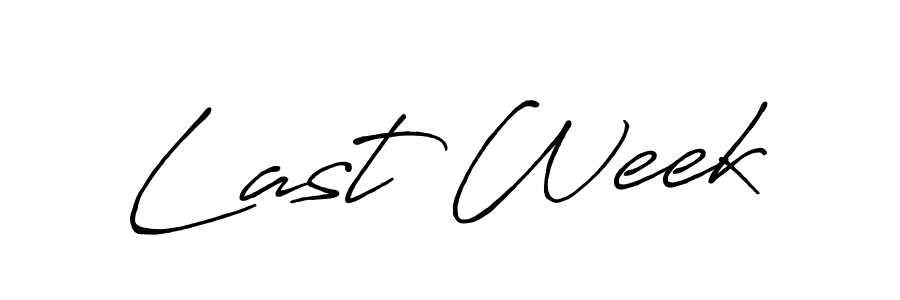 Last Week stylish signature style. Best Handwritten Sign (Antro_Vectra_Bolder) for my name. Handwritten Signature Collection Ideas for my name Last Week. Last Week signature style 7 images and pictures png