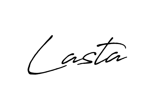 How to make Lasta signature? Antro_Vectra_Bolder is a professional autograph style. Create handwritten signature for Lasta name. Lasta signature style 7 images and pictures png