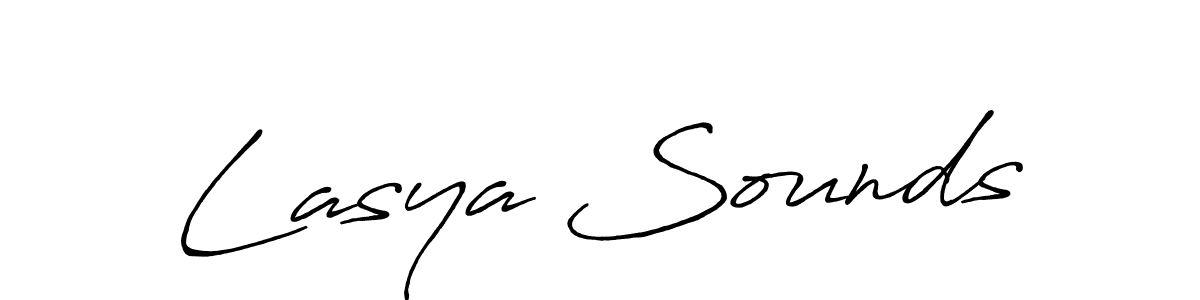 Design your own signature with our free online signature maker. With this signature software, you can create a handwritten (Antro_Vectra_Bolder) signature for name Lasya Sounds. Lasya Sounds signature style 7 images and pictures png