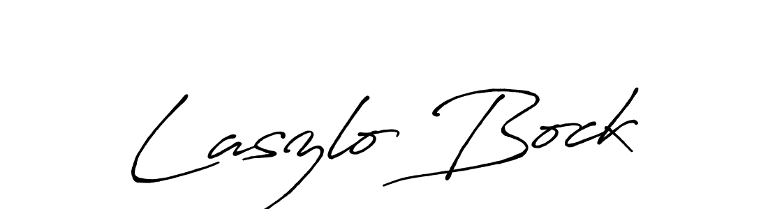 Create a beautiful signature design for name Laszlo Bock. With this signature (Antro_Vectra_Bolder) fonts, you can make a handwritten signature for free. Laszlo Bock signature style 7 images and pictures png