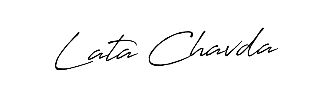 It looks lik you need a new signature style for name Lata Chavda. Design unique handwritten (Antro_Vectra_Bolder) signature with our free signature maker in just a few clicks. Lata Chavda signature style 7 images and pictures png