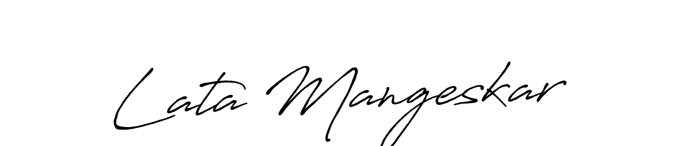 Antro_Vectra_Bolder is a professional signature style that is perfect for those who want to add a touch of class to their signature. It is also a great choice for those who want to make their signature more unique. Get Lata Mangeskar name to fancy signature for free. Lata Mangeskar signature style 7 images and pictures png