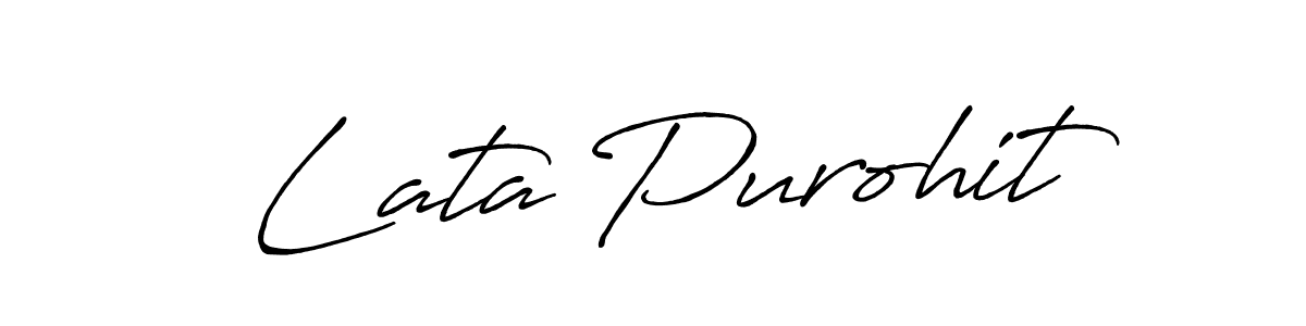 You should practise on your own different ways (Antro_Vectra_Bolder) to write your name (Lata Purohit) in signature. don't let someone else do it for you. Lata Purohit signature style 7 images and pictures png