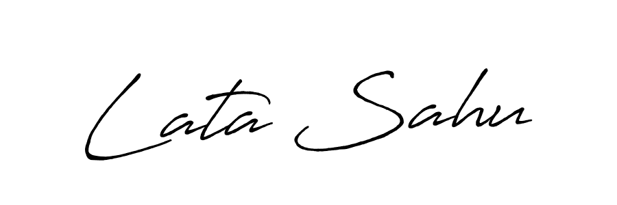 It looks lik you need a new signature style for name Lata Sahu. Design unique handwritten (Antro_Vectra_Bolder) signature with our free signature maker in just a few clicks. Lata Sahu signature style 7 images and pictures png