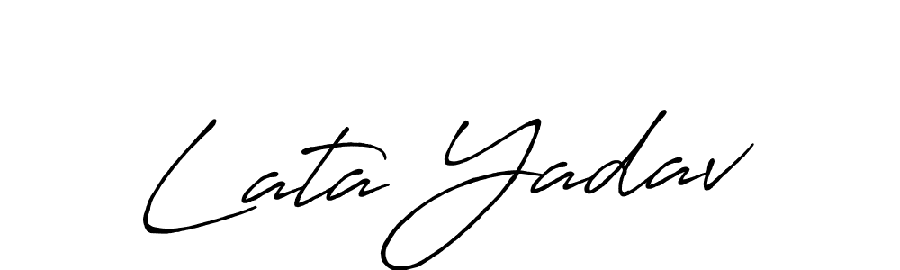 The best way (Antro_Vectra_Bolder) to make a short signature is to pick only two or three words in your name. The name Lata Yadav include a total of six letters. For converting this name. Lata Yadav signature style 7 images and pictures png