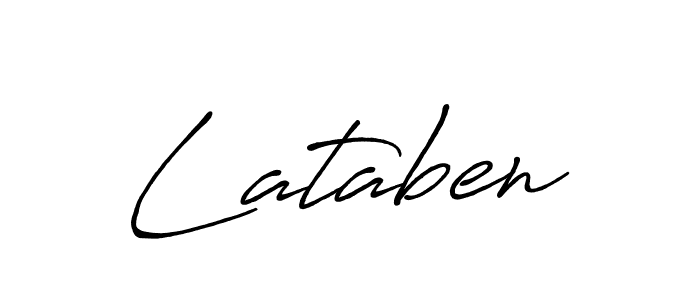 How to make Lataben signature? Antro_Vectra_Bolder is a professional autograph style. Create handwritten signature for Lataben name. Lataben signature style 7 images and pictures png