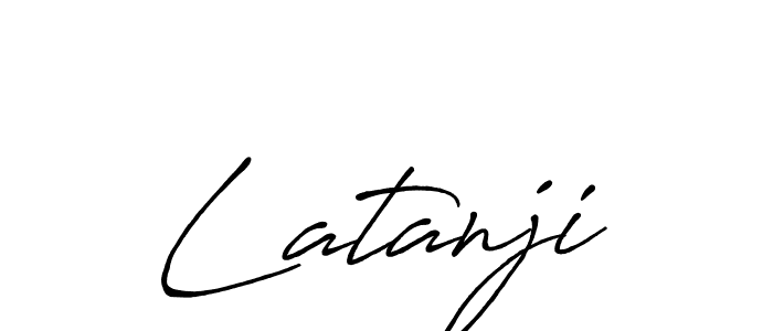 Latanji stylish signature style. Best Handwritten Sign (Antro_Vectra_Bolder) for my name. Handwritten Signature Collection Ideas for my name Latanji. Latanji signature style 7 images and pictures png