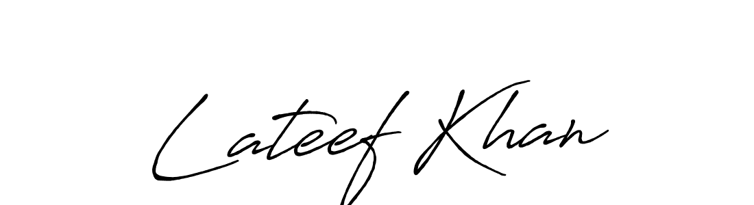 Design your own signature with our free online signature maker. With this signature software, you can create a handwritten (Antro_Vectra_Bolder) signature for name Lateef Khan. Lateef Khan signature style 7 images and pictures png