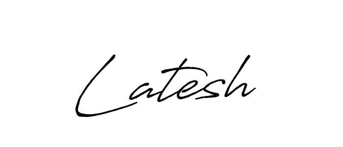 The best way (Antro_Vectra_Bolder) to make a short signature is to pick only two or three words in your name. The name Latesh  include a total of six letters. For converting this name. Latesh  signature style 7 images and pictures png