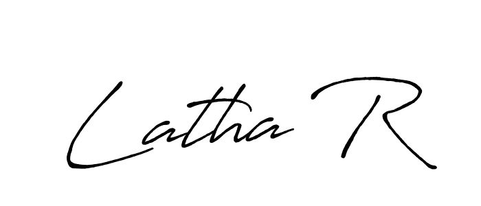How to make Latha R signature? Antro_Vectra_Bolder is a professional autograph style. Create handwritten signature for Latha R name. Latha R signature style 7 images and pictures png