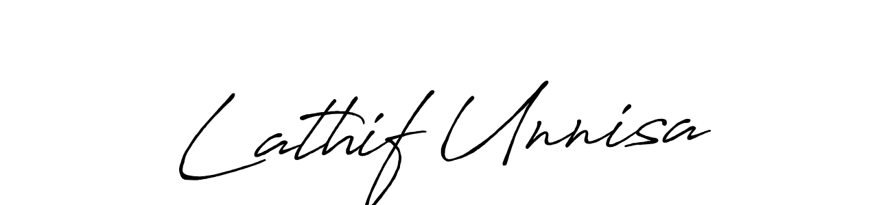 You should practise on your own different ways (Antro_Vectra_Bolder) to write your name (Lathif Unnisa) in signature. don't let someone else do it for you. Lathif Unnisa signature style 7 images and pictures png